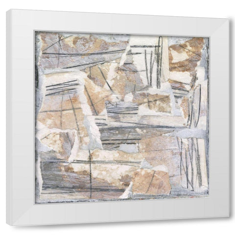 Neutral Reconstructions I White Modern Wood Framed Art Print by Fuchs, Jodi