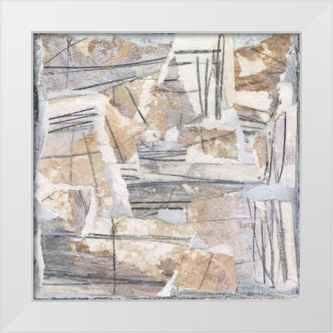 Neutral Reconstructions I White Modern Wood Framed Art Print by Fuchs, Jodi