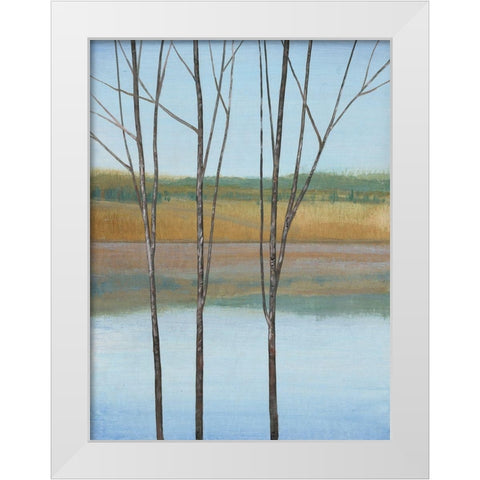 Between Water II White Modern Wood Framed Art Print by OToole, Tim