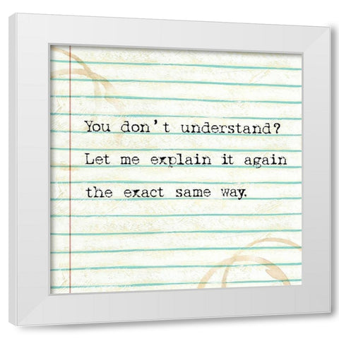 Office Snark II White Modern Wood Framed Art Print by Studio W
