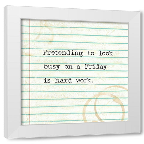 Office Snark IV White Modern Wood Framed Art Print by Studio W