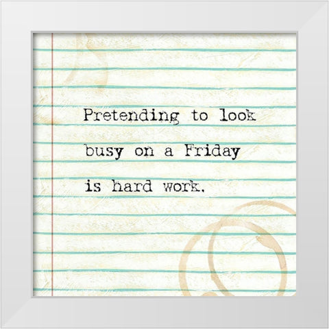 Office Snark IV White Modern Wood Framed Art Print by Studio W