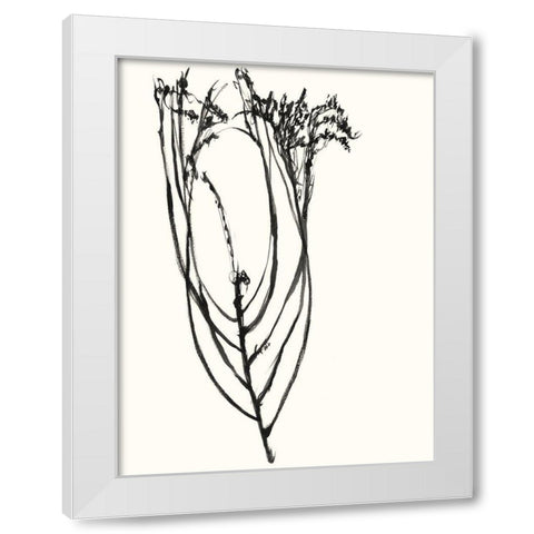 Naive Flower Sketch I White Modern Wood Framed Art Print by Goldberger, Jennifer