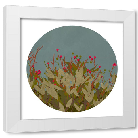 Winterberry Bush I White Modern Wood Framed Art Print by Green, Jacob