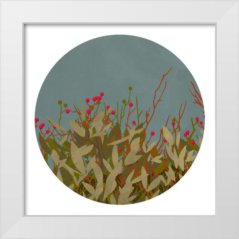 Winterberry Bush II White Modern Wood Framed Art Print by Green, Jacob