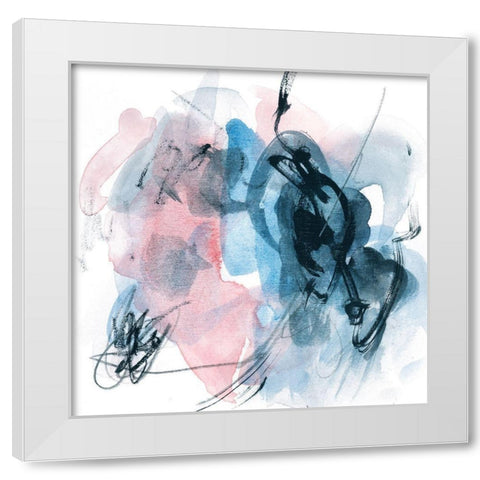 Abstracted Blues II White Modern Wood Framed Art Print by Wang, Melissa