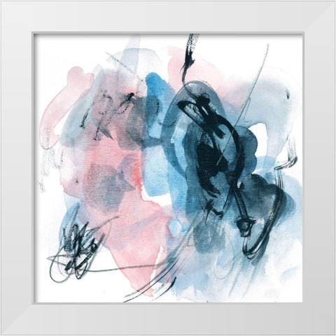 Abstracted Blues II White Modern Wood Framed Art Print by Wang, Melissa