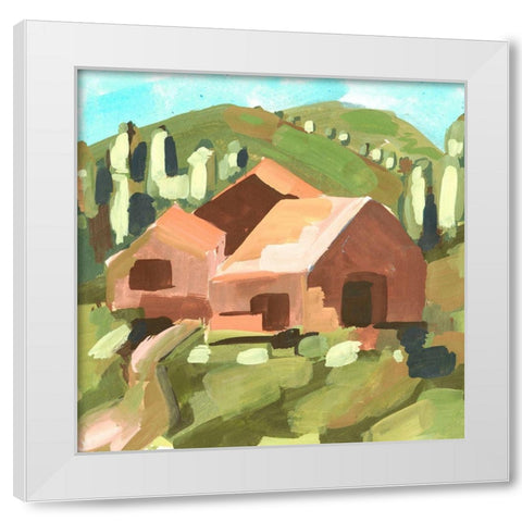 Harvest Valley I White Modern Wood Framed Art Print by Wang, Melissa