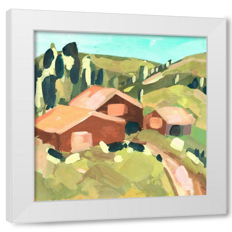 Harvest Valley II White Modern Wood Framed Art Print by Wang, Melissa