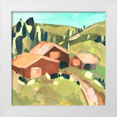 Harvest Valley II White Modern Wood Framed Art Print by Wang, Melissa