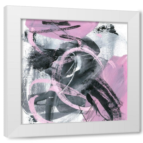 Bubble Gum I White Modern Wood Framed Art Print by Wang, Melissa