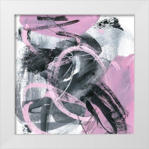 Bubble Gum I White Modern Wood Framed Art Print by Wang, Melissa