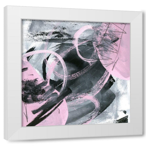 Bubble Gum II White Modern Wood Framed Art Print by Wang, Melissa