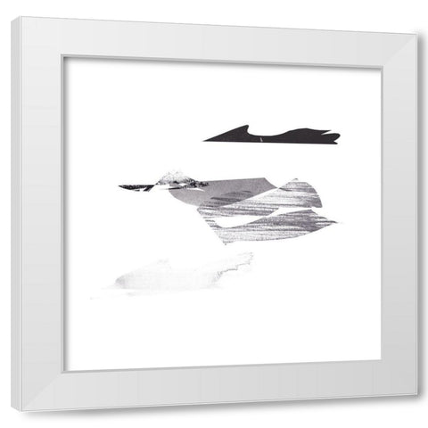 Cotton Scraps IV White Modern Wood Framed Art Print by Wang, Melissa