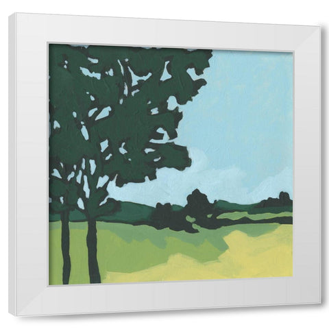 Arbor Silhouette I White Modern Wood Framed Art Print by Vess, June Erica