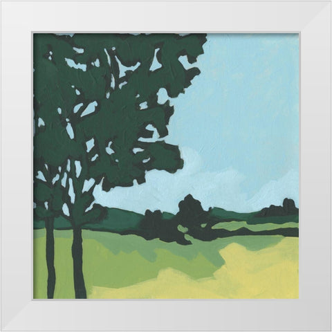 Arbor Silhouette I White Modern Wood Framed Art Print by Vess, June Erica