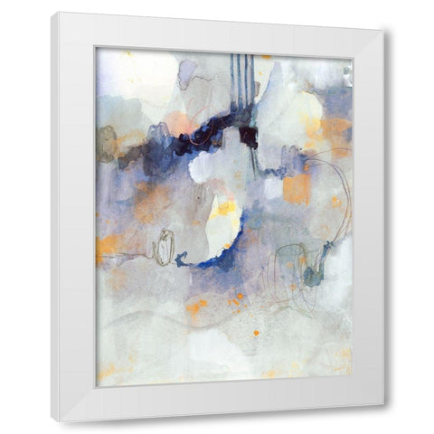 Watercolor Tatter I White Modern Wood Framed Art Print by Barnes, Victoria