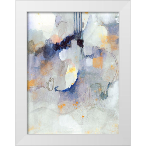 Watercolor Tatter I White Modern Wood Framed Art Print by Barnes, Victoria