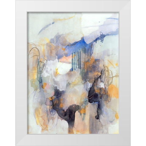 Watercolor Tatter IV White Modern Wood Framed Art Print by Barnes, Victoria