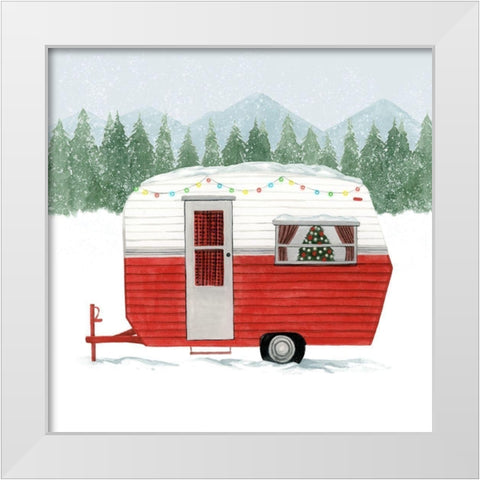 Camping for Christmas I White Modern Wood Framed Art Print by Popp, Grace