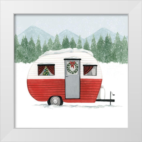 Camping for Christmas II White Modern Wood Framed Art Print by Popp, Grace