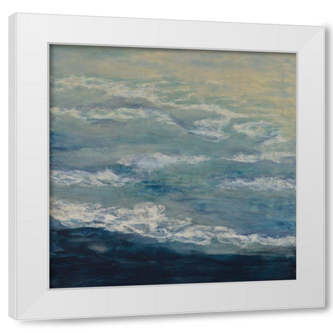Above the Clouds White Modern Wood Framed Art Print by Shanti, Shima