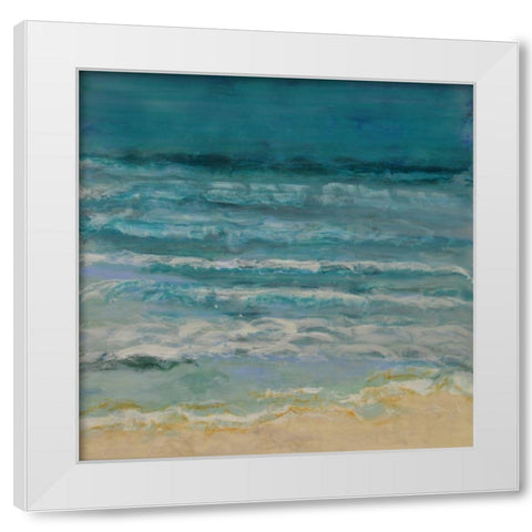 Breaking into Song White Modern Wood Framed Art Print by Shanti, Shima