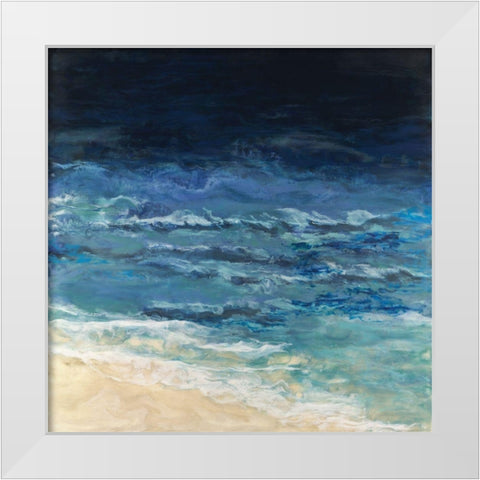 On the Breeze White Modern Wood Framed Art Print by Shanti, Shima