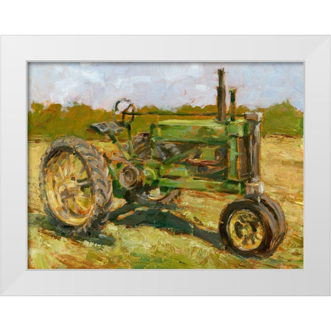 Rustic Tractors I White Modern Wood Framed Art Print by Harper, Ethan