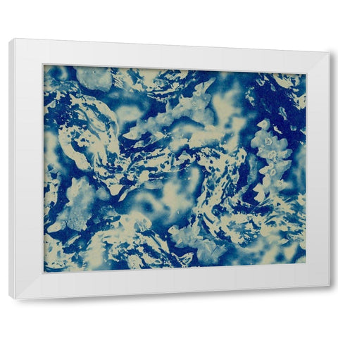 Textures in Blue III White Modern Wood Framed Art Print by Baxter Mill Archive