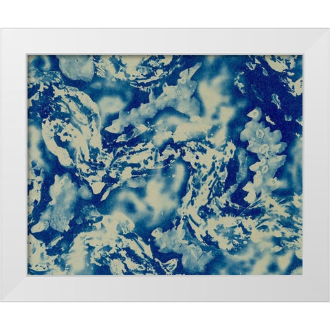 Textures in Blue III White Modern Wood Framed Art Print by Baxter Mill Archive