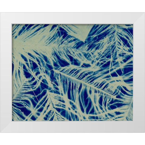 Textures in Blue IV White Modern Wood Framed Art Print by Baxter Mill Archive