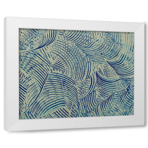 Textures in Blue V White Modern Wood Framed Art Print by Baxter Mill Archive