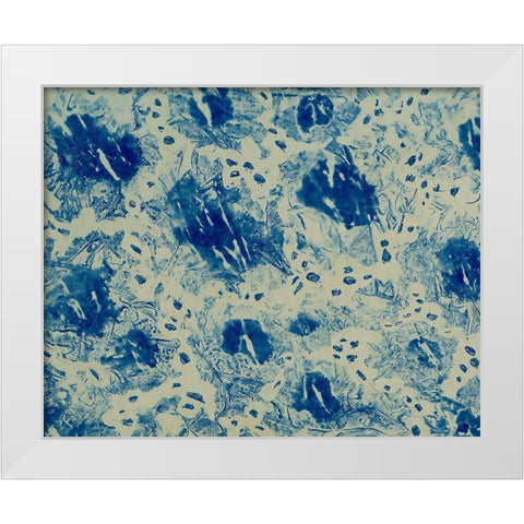 Textures in Blue VI White Modern Wood Framed Art Print by Baxter Mill Archive