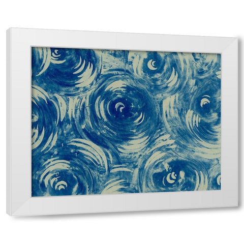 Textures in Blue VIII White Modern Wood Framed Art Print by Baxter Mill Archive
