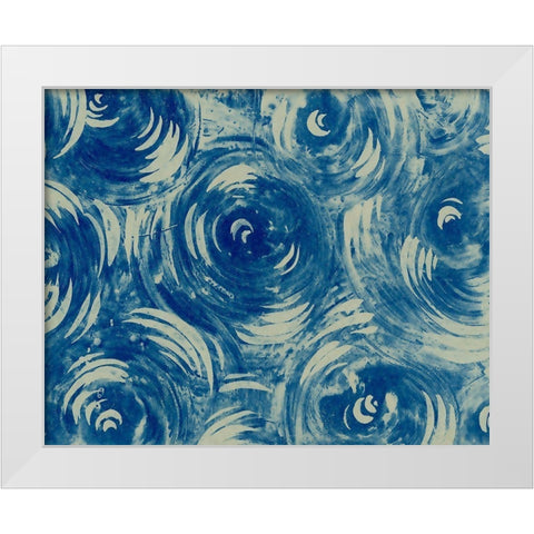 Textures in Blue VIII White Modern Wood Framed Art Print by Baxter Mill Archive