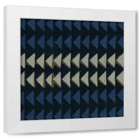 Indigo Geometrics I White Modern Wood Framed Art Print by Baxter Mill Archive