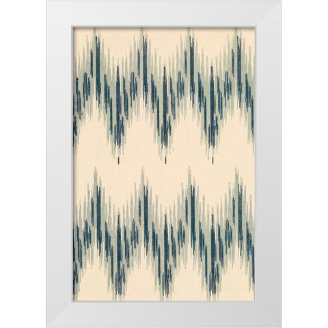 Flame Stitch Motif II White Modern Wood Framed Art Print by Baxter Mill Archive