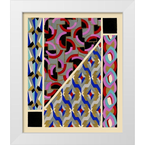 Art Deco Designs II White Modern Wood Framed Art Print by Baxter Mill Archive