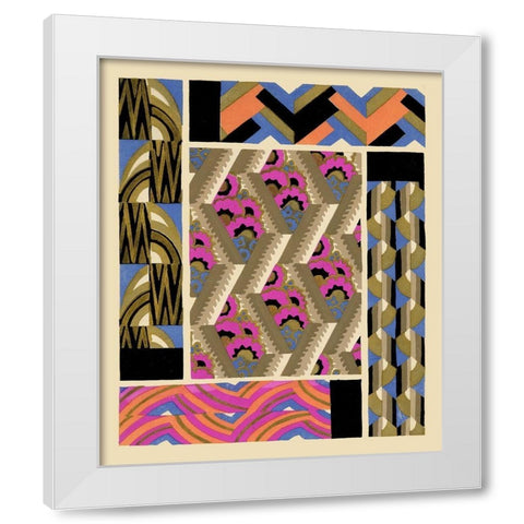 Art Deco Designs III White Modern Wood Framed Art Print by Baxter Mill Archive