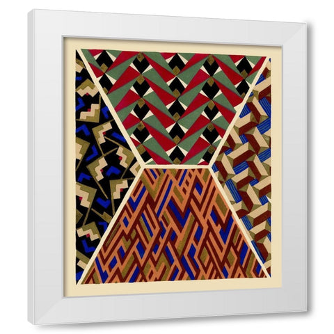 Art Deco Designs IV White Modern Wood Framed Art Print by Baxter Mill Archive