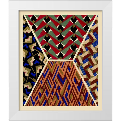 Art Deco Designs IV White Modern Wood Framed Art Print by Baxter Mill Archive