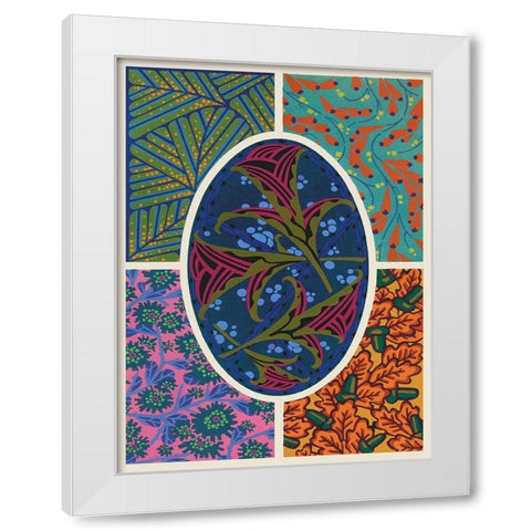 Art Deco Florals II White Modern Wood Framed Art Print by Baxter Mill Archive