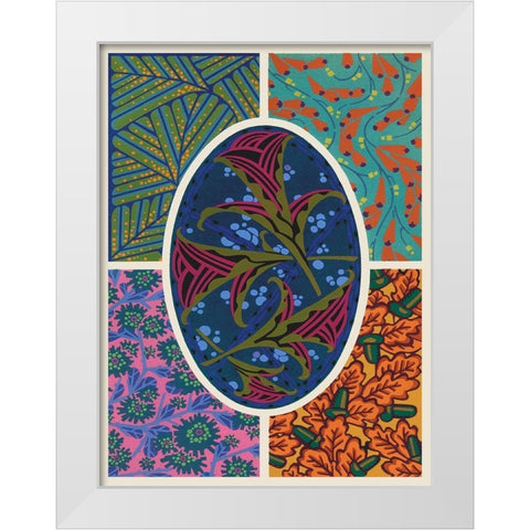Art Deco Florals II White Modern Wood Framed Art Print by Baxter Mill Archive