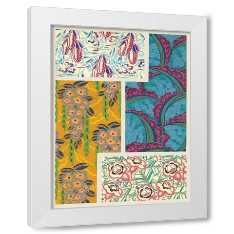 Art Deco Florals III White Modern Wood Framed Art Print by Baxter Mill Archive