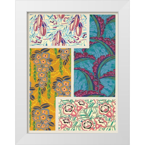 Art Deco Florals III White Modern Wood Framed Art Print by Baxter Mill Archive
