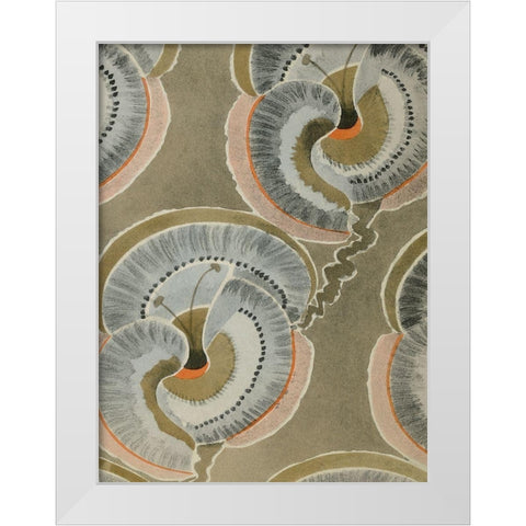 Delicate Deco Pattern V White Modern Wood Framed Art Print by Baxter Mill Archive
