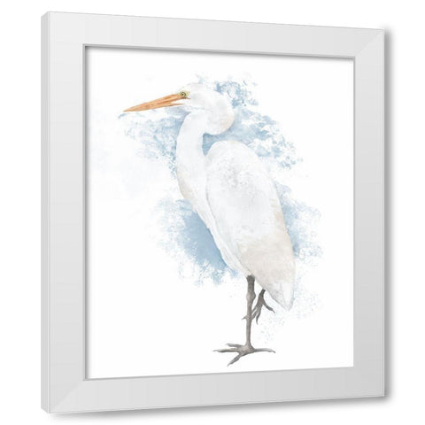 Coastal Heron I White Modern Wood Framed Art Print by Reynolds, Jade