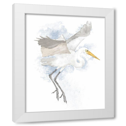 Coastal Heron II White Modern Wood Framed Art Print by Reynolds, Jade