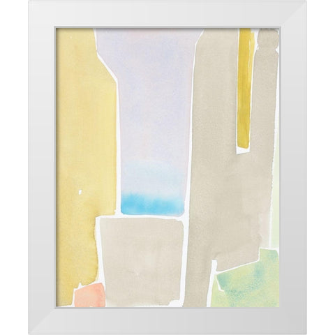 Pastels to the Sea I White Modern Wood Framed Art Print by Delamater, Rob